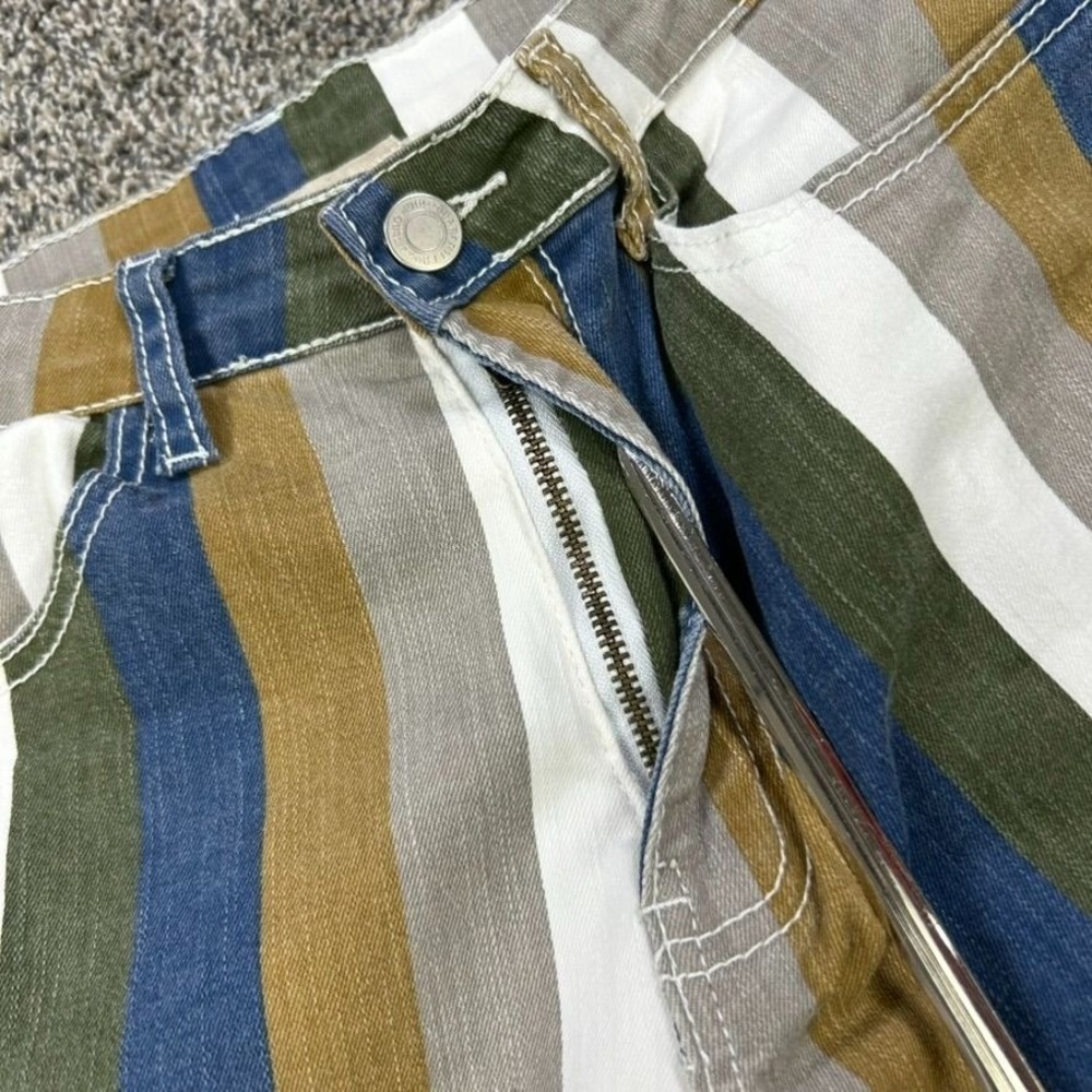 Saints & Hearts Retro High Waisted Ultra Flare Bottom Striped Pants Womens Large - Picture 3 of 11